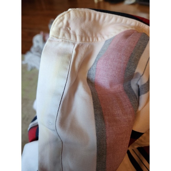 90s Chaps Ralph Lauren Red and White Striped Cotton Button Down - Picture 6 of 7